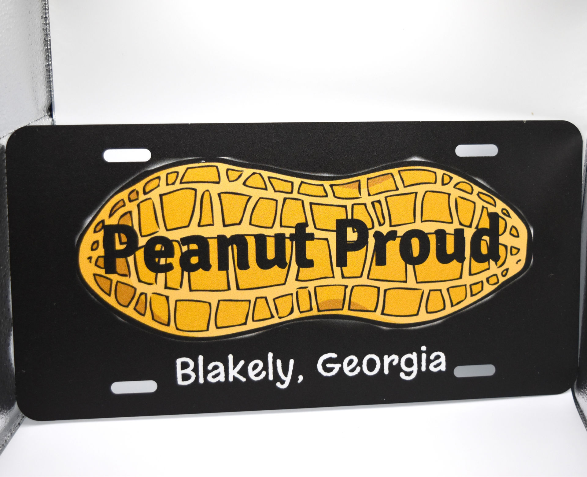 Peanut Proud Car Tag
